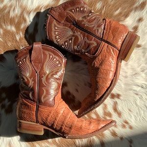Child sized cowboy boots , exotic skin